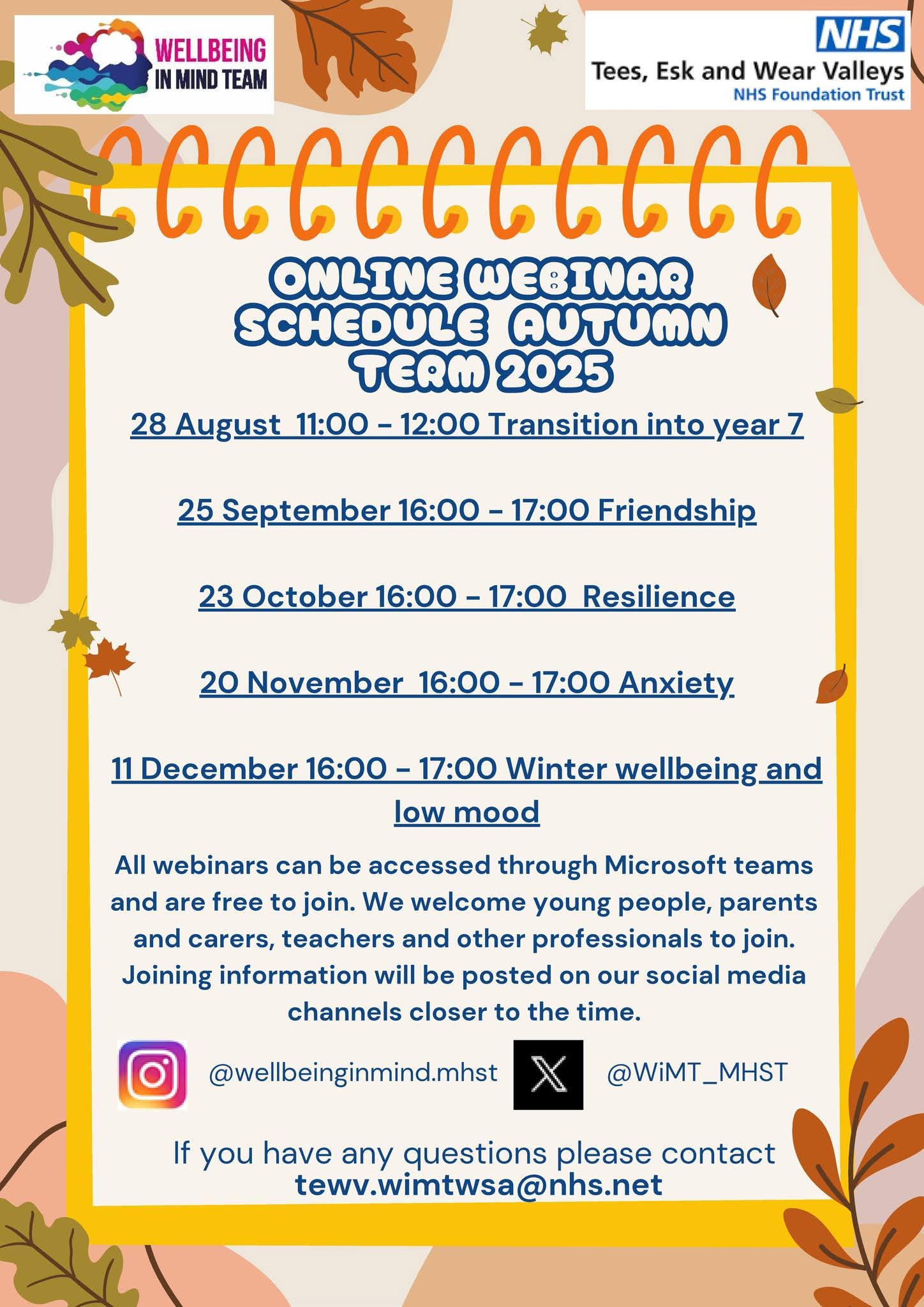 Health and Wellbeing Spotlight: Autumn Term 2025